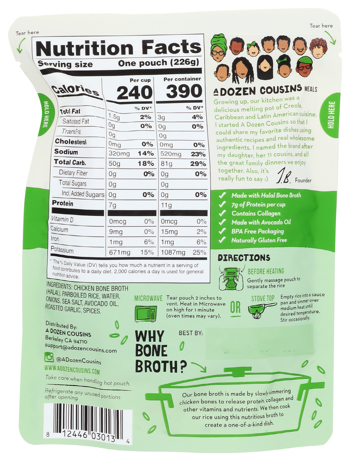 slide 2 of 2, A Dozen Cousins Classic Broth Rice, 8 oz