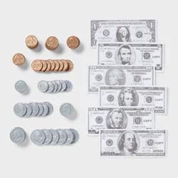Play Money Party Favor - Spritz™: Realistic Fake Money for Kids, Multicolor, 192 Pieces, Ages 4+