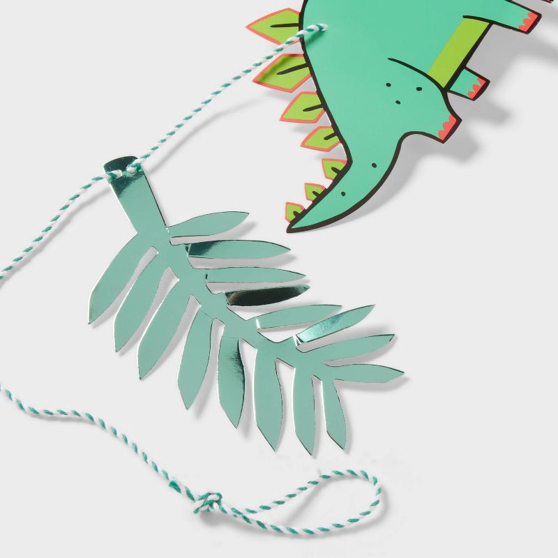 slide 3 of 4, Fossil Friends Dinosaur Party Decorative Banner Green - Spritz™, 1 ct