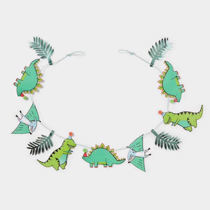slide 1 of 4, Fossil Friends Dinosaur Party Decorative Banner Green - Spritz™, 1 ct