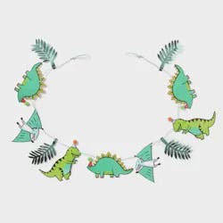 Fossil Friends Dinosaur Party Decorative Banner Green - Spritz™