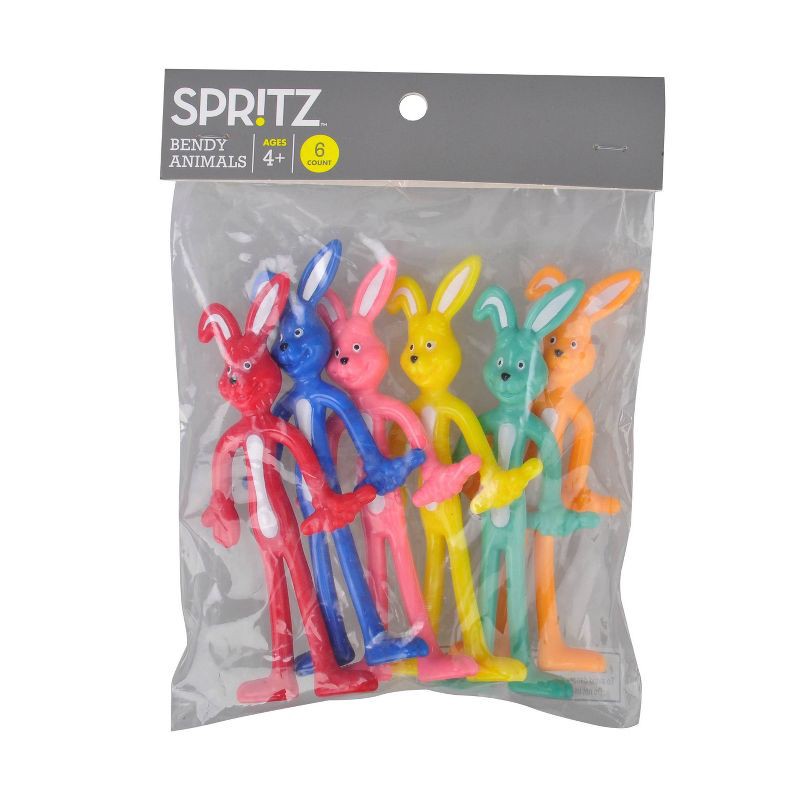 slide 1 of 3, 6ct Party Favor Bendy Animals - Spritz™, 6 ct