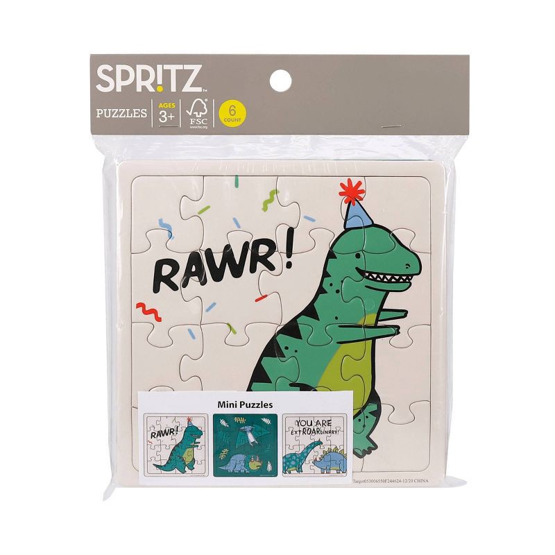 slide 3 of 3, 6ct Fossil Friends Dinosaur Puzzle Party Favors - Spritz™, 6 ct