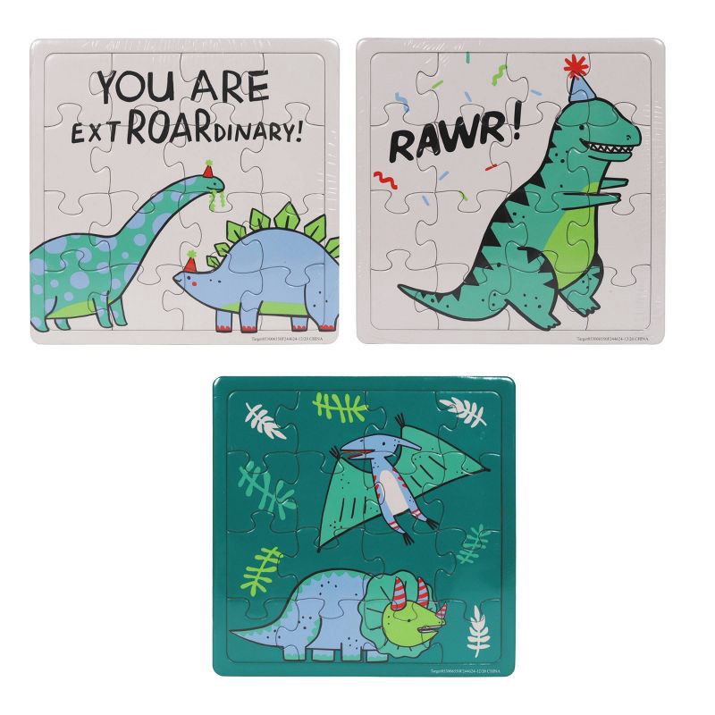 slide 1 of 3, 6ct Fossil Friends Dinosaur Puzzle Party Favors - Spritz™, 6 ct