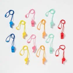 12ct Party Favor Whistles - Spritz™: Multicolor Kids' Goodies Bag Toys for All Occasions, Fairy & Princess Themes