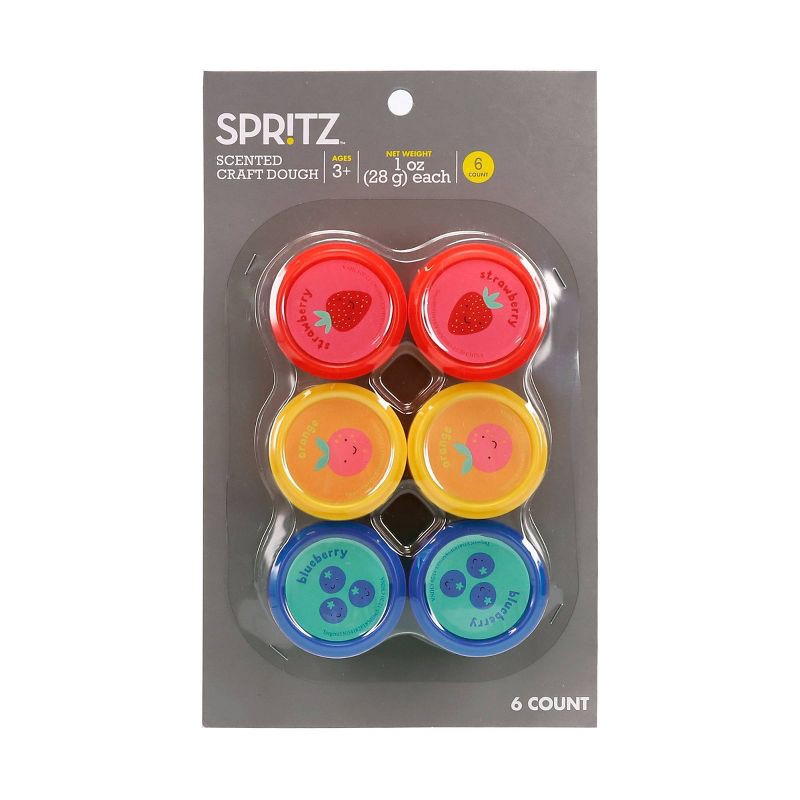 slide 4 of 4, 6ct Scented Party Favor Dough Yellow/Red/Blue - Spritz, 6 ct