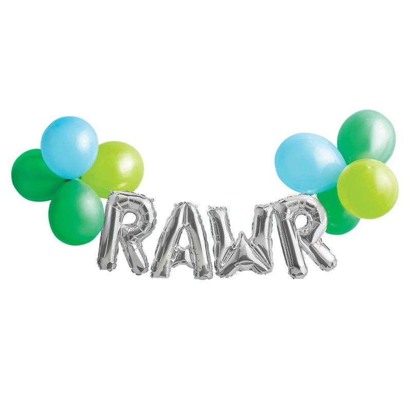 slide 1 of 3, Fossil Friends Dinosaur 'Rawr' Balloon Pack - Spritz™, 1 ct