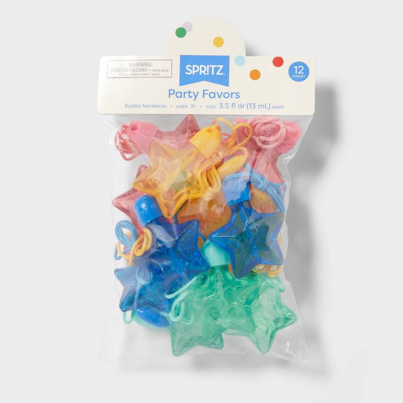 slide 3 of 3, 12ct Party Favor Bubbles - Spritz™: Multicolor Kids Birthday Supplies, Princess Theme, Goodie Bag Favors, Ages 3+, 12 ct