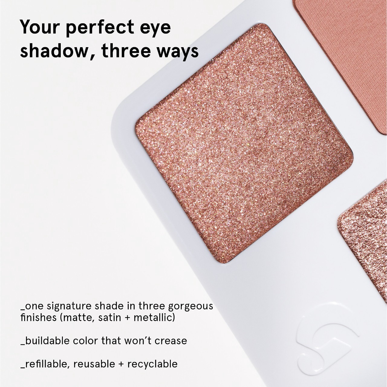 slide 4 of 7, Glossier Monochromes Essential Eyeshadow Trio Palette Jute, 1 ct