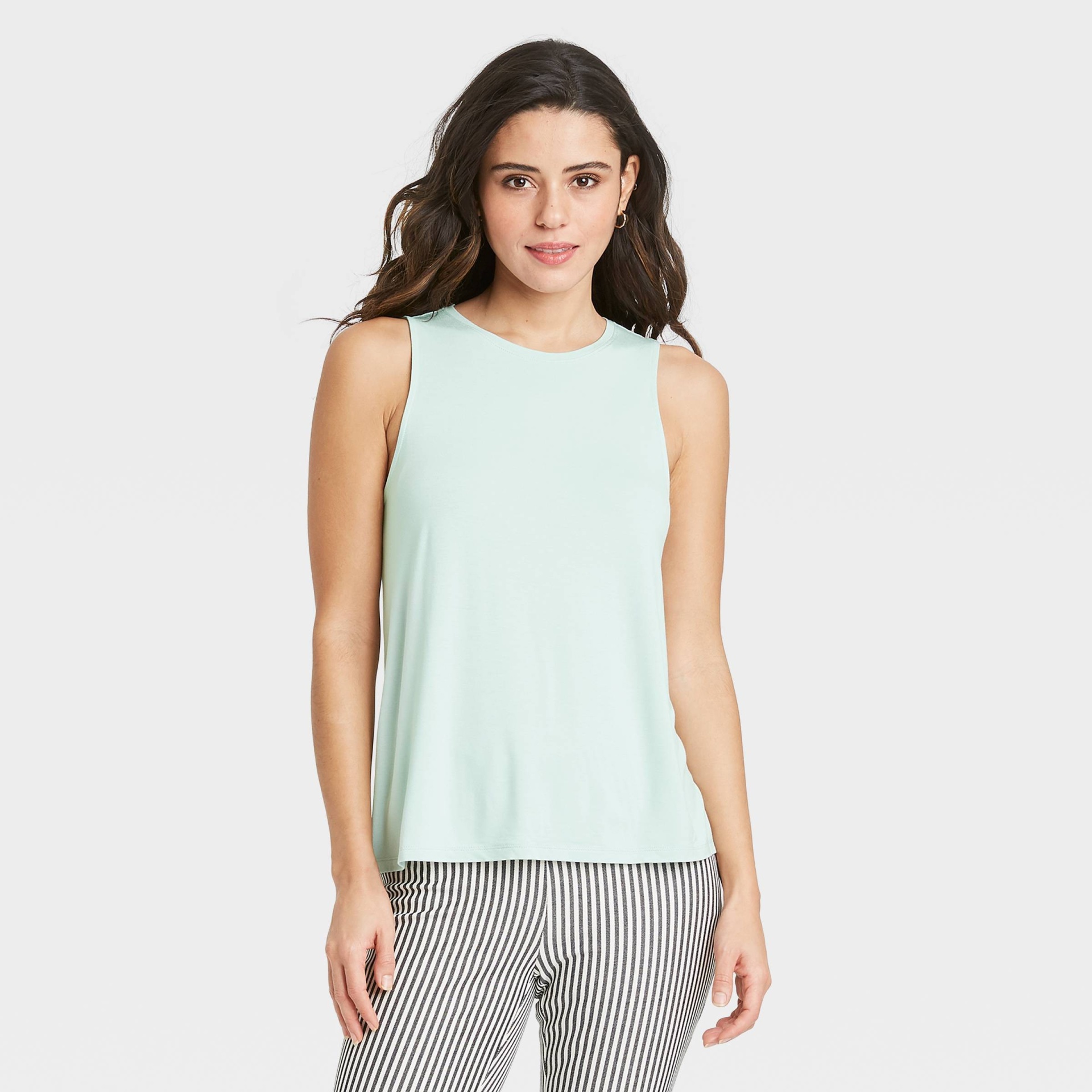 slide 1 of 3, Women's Tank Top - A New Day Mint M, 1 ct