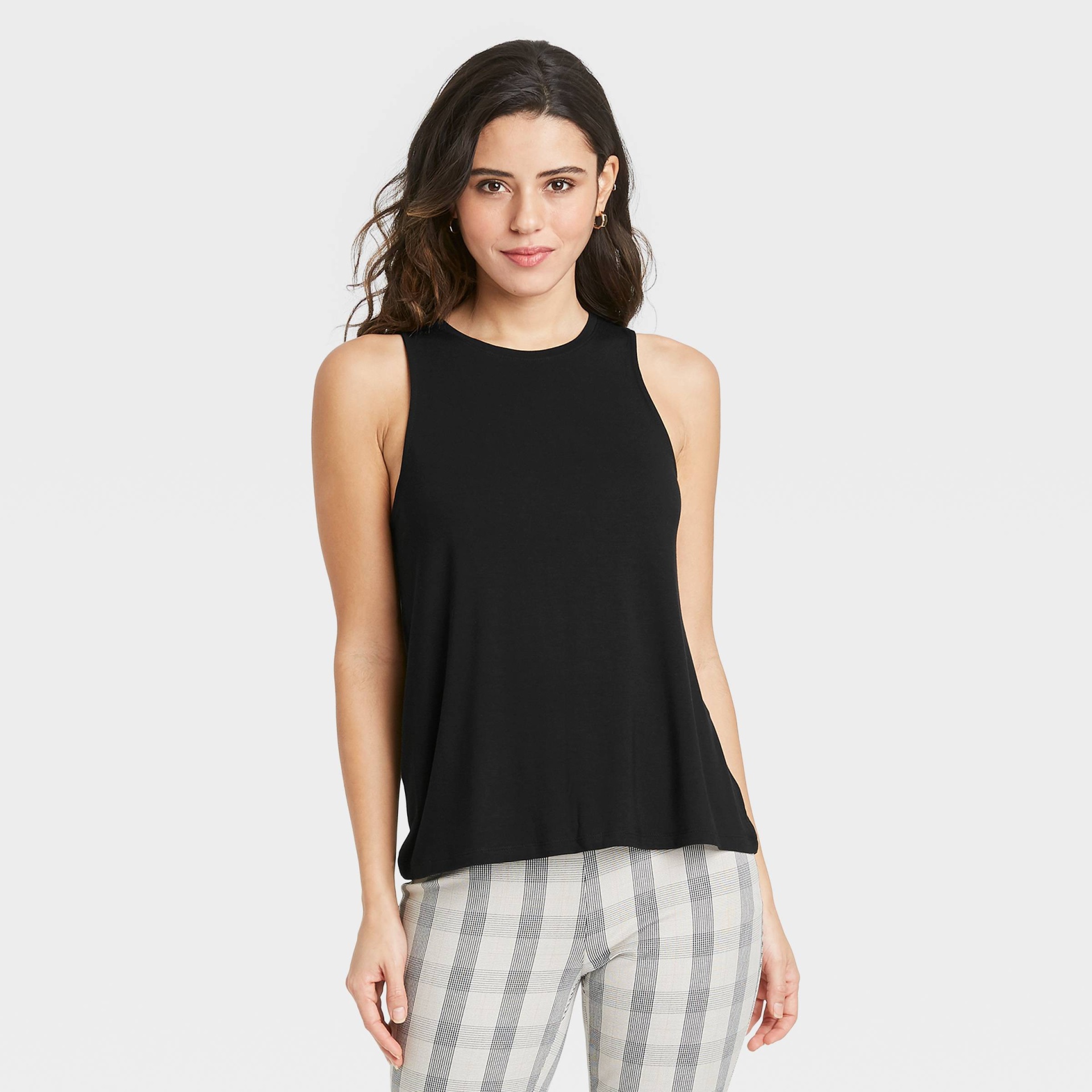 slide 1 of 3, Women's Tank Top - A New Day Black XS, 1 ct