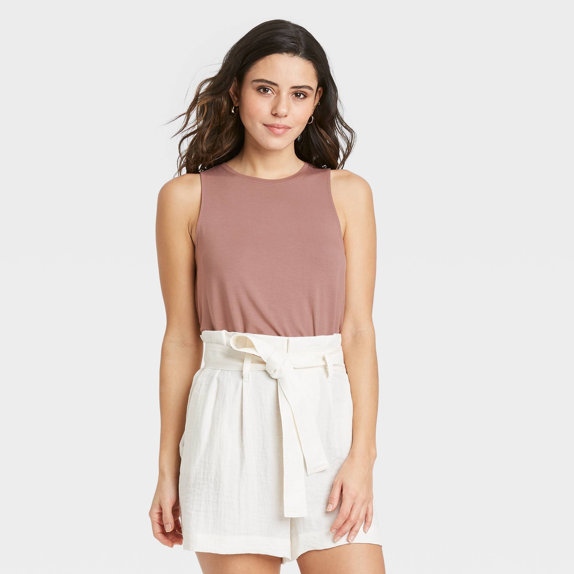 slide 1 of 3, Women's Tank Top - A New Day Tan XS, 1 ct