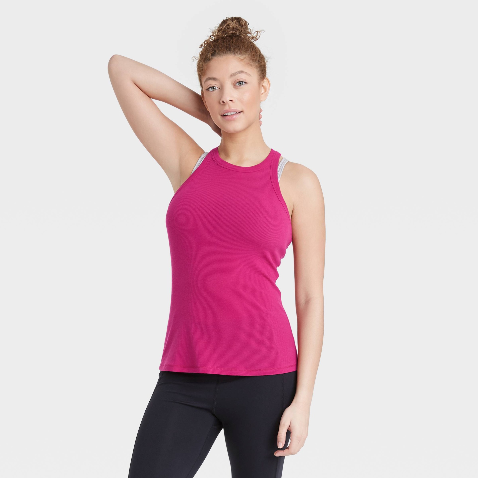 Women's Active Ribbed Tank Top - All in Motion Cranberry XL 1 ct