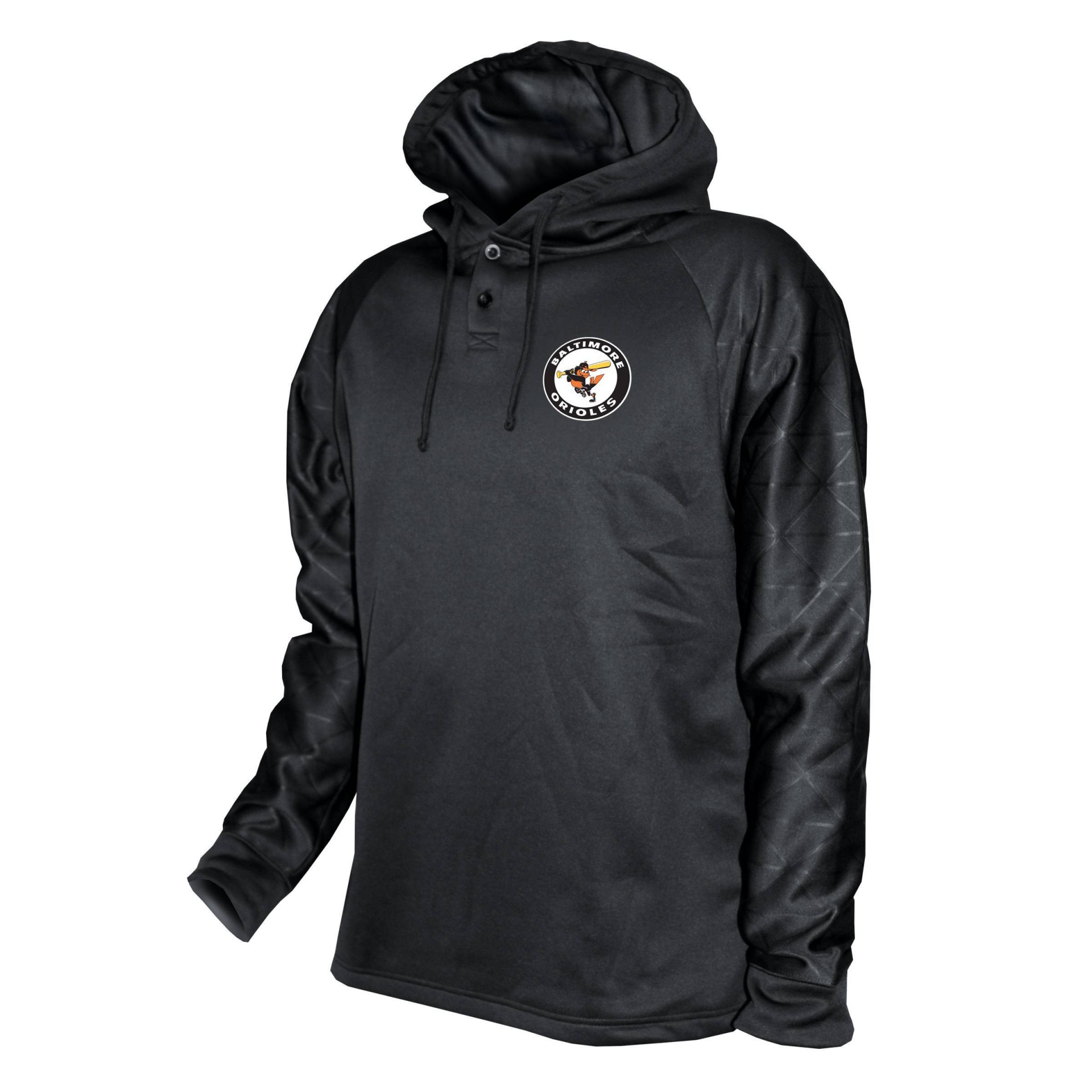 slide 1 of 1, MLB Baltimore Orioles Men's Hooded Henley Pullover - XL, 1 ct