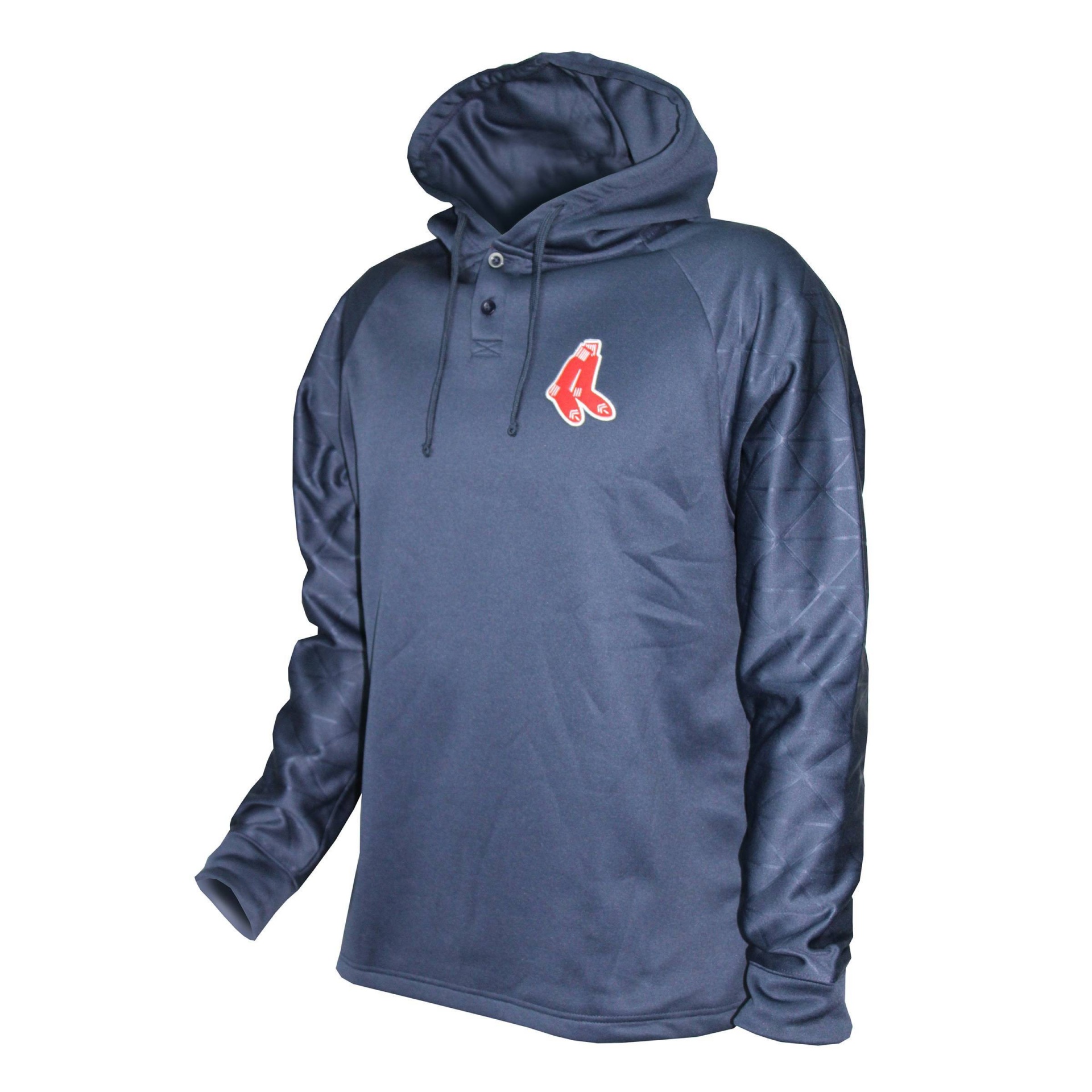 slide 1 of 1, MLB Boston Red Sox Men's Hooded Henley Pullover - XL, 1 ct