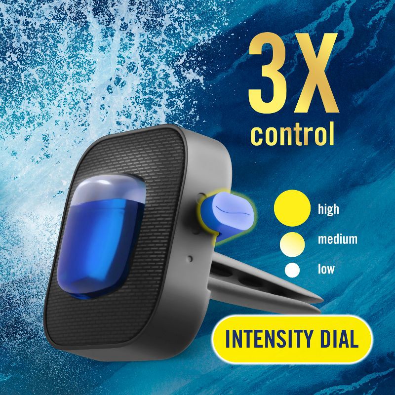 slide 4 of 12, Febreze Car Air Freshener Vent Clip - Ocean Scent - 0.14 fl oz/2pk, 0.14 fl oz, 2 ct