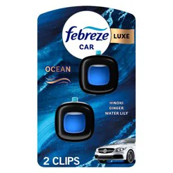 Febreze Car Air Freshener Vent Clip - Ocean Scent - 0.14 fl oz/2pk