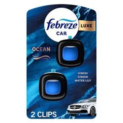 Febreze Car Air Freshener Vent Clip - Ocean Scent - 0.14 fl oz/2pk