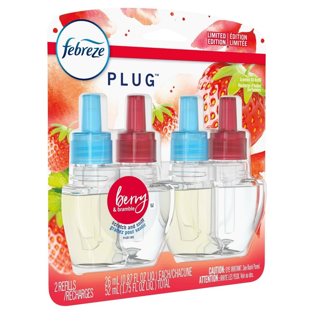 slide 2 of 6, Febreze Plug Berry & Bramble Refill with Fade Defy Technology, 2 ct