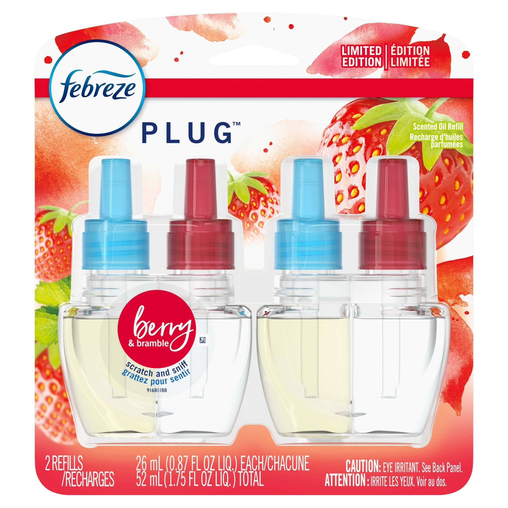 slide 1 of 6, Febreze Plug Berry & Bramble Refill with Fade Defy Technology, 2 ct