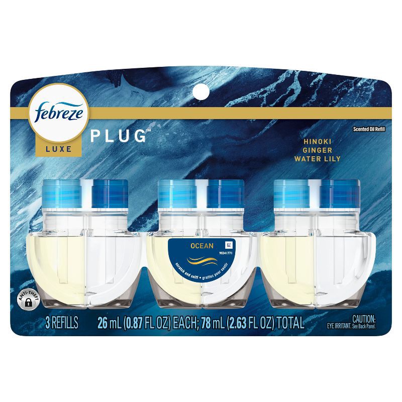 slide 2 of 15, Febreze Origins Fade Defy Plug Air Freshener & Odor Fighter - Ocean - 0.87 fl oz/3pk, 0.87 fl oz, 3 ct