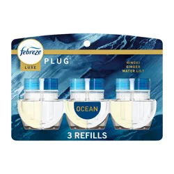 Febreze Origins Fade Defy Plug Air Freshener & Odor Fighter - Ocean - 0.87 fl oz/3pk