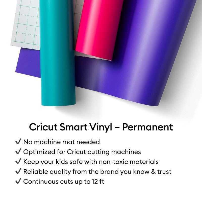 slide 8 of 9, Cricut 3' Smart Vinyl Permanent - Black, 1 ct