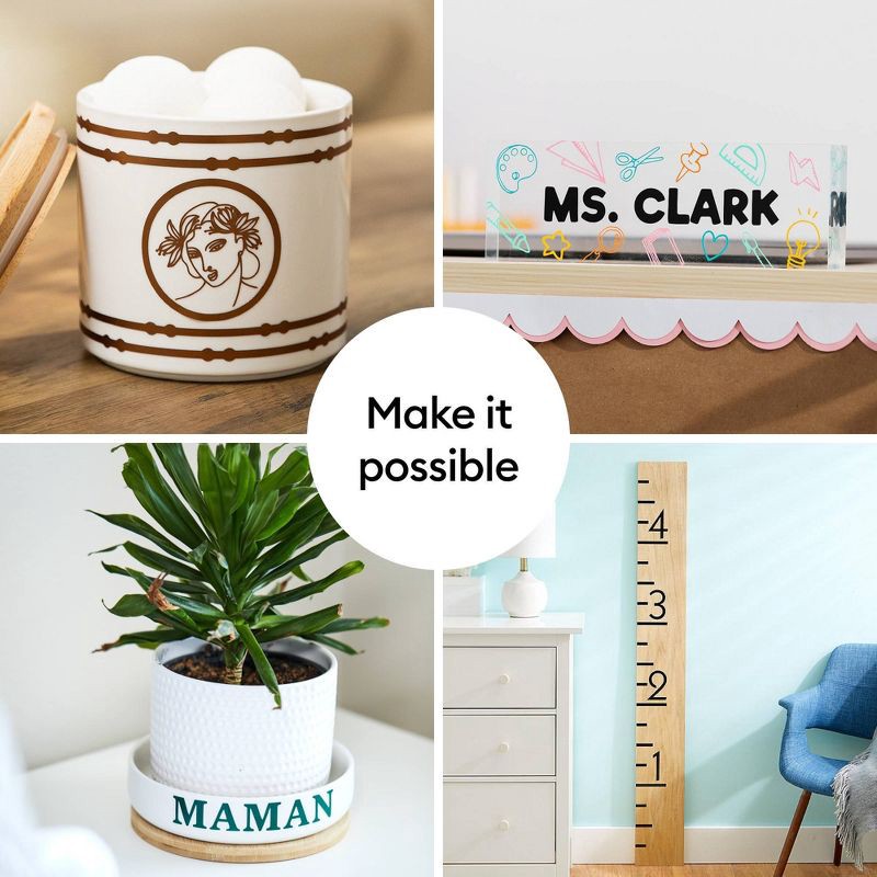 slide 5 of 9, Cricut 3' Smart Vinyl Permanent - Red: Glossy Craft Cutting Material, Compatible with Maker 3 & Explore 3, 1 ct