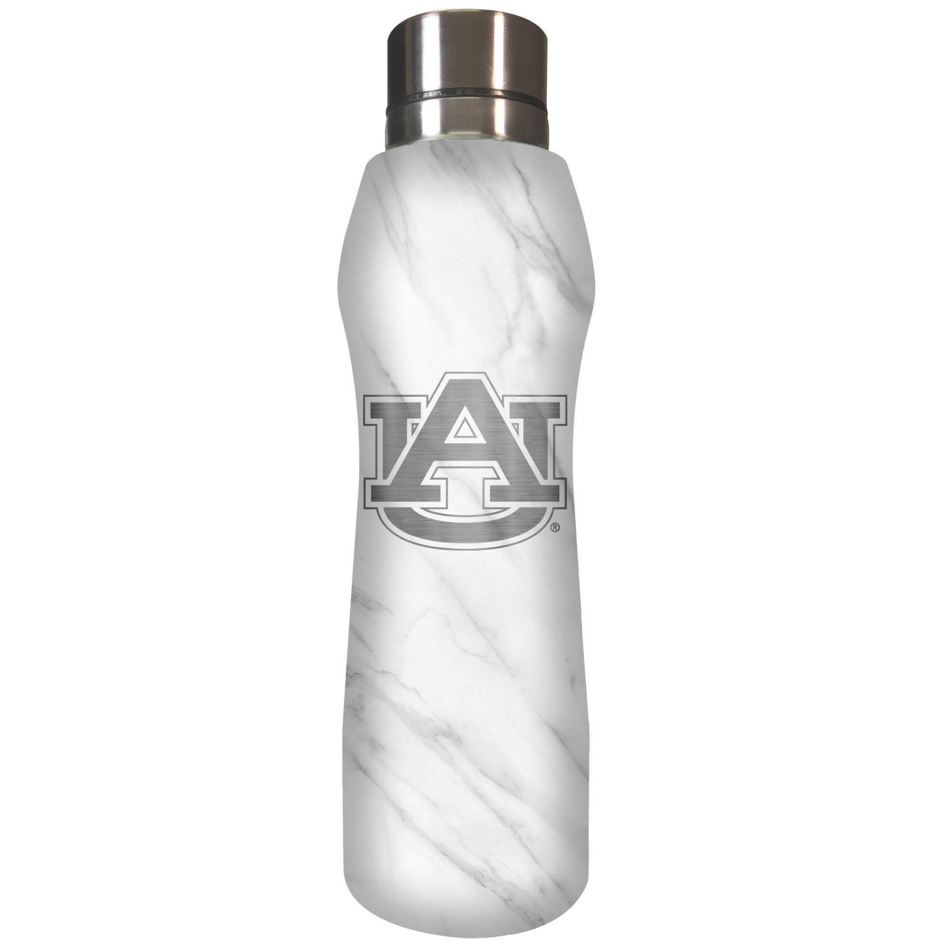 slide 1 of 1, NCAA Auburn Tigers Marble Curve Stainless Steel Water Bottle, 20 oz