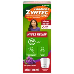 Children''s Zyrtec 24 Hour Hives Relief Liquid, Grape Flavor, 4 fl. oz