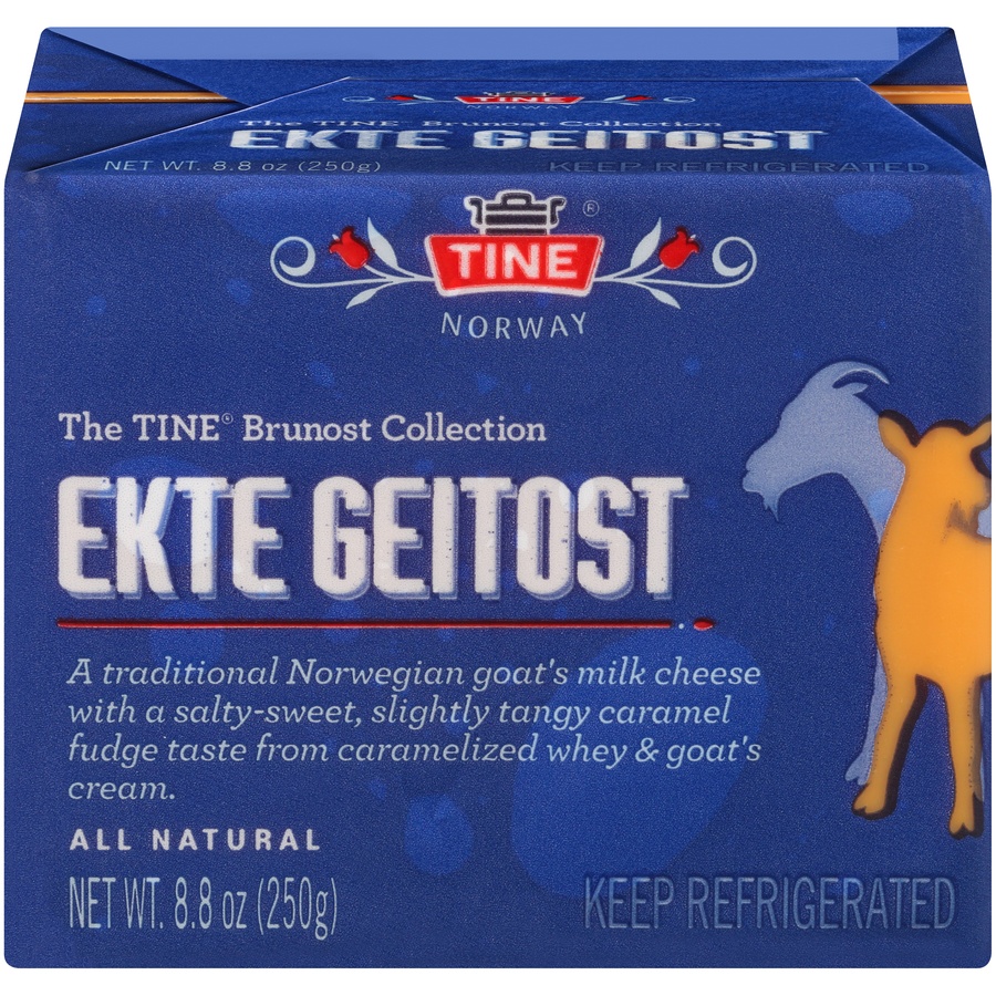 slide 1 of 1, Tine Norway Ekte Geitost Cheese 0.6 oz. Wrapper, 0.6 oz