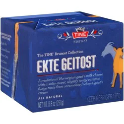 Tine Norway Ekte Geitost Cheese 0.6 oz. Wrapper
