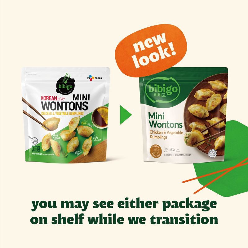 slide 8 of 8, Bibigo Frozen Mini Wontons Chicken & Vegetable Dumplings - 24oz, 24 oz