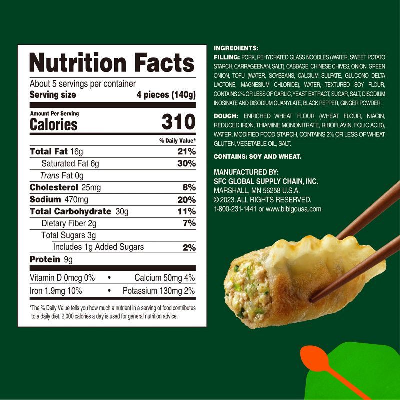 slide 6 of 8, Bibigo Frozen Mandu Pork & Vegetable Dumplings - 24oz, 24 oz