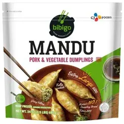 Bibigo Frozen Mandu Pork & Vegetable Dumplings - 24oz