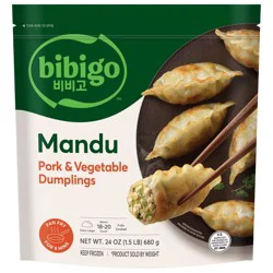 Bibigo Frozen Mandu Pork & Vegetable Dumplings - 24oz