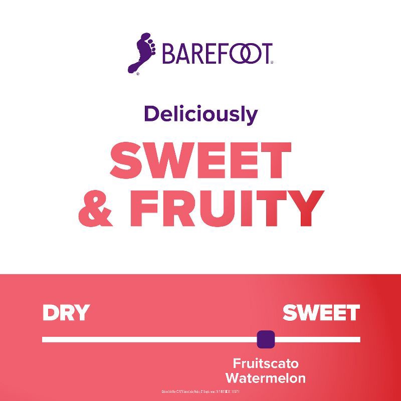 slide 3 of 6, Barefoot Cellars Fruitscato Watermelon Moscato Sweet Wine - 750ml Bottle, 750 ml