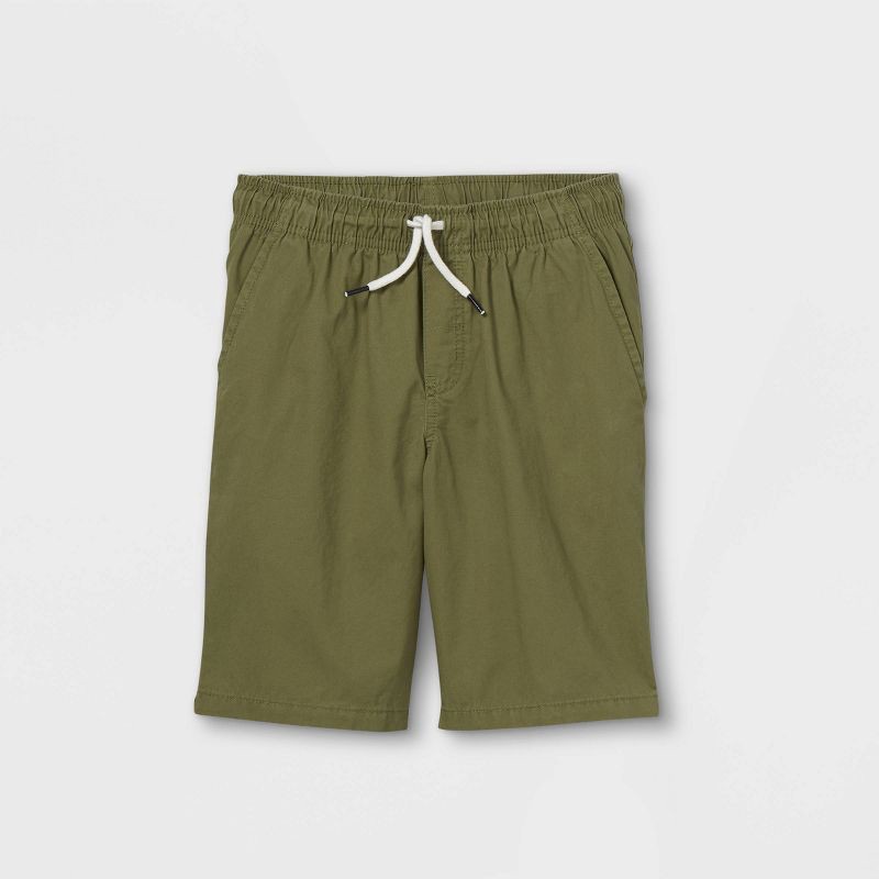 slide 1 of 1, Boys' Woven Pull-On Shorts - Cat & Jack Green L, 1 ct