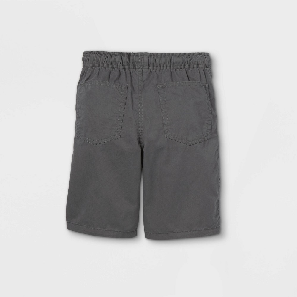 slide 2 of 2, Boys' Woven Pull-On Shorts - Cat & Jack Dark Gray S, 1 ct