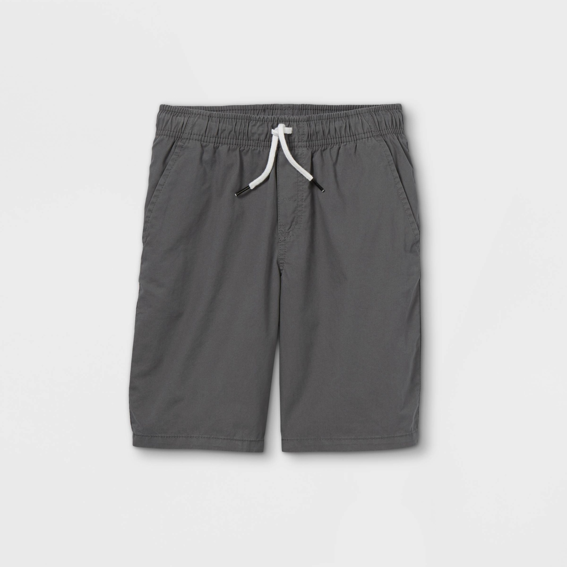 slide 1 of 2, Boys' Woven Pull-On Shorts - Cat & Jack Dark Gray S, 1 ct