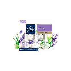 Glade Air Freshener Plug Ins Scented Oil Diffuser Refills - Tranquil Lavender & Aloe Refill - 3.35 fl oz/5pk: Electric, Paraben-Free