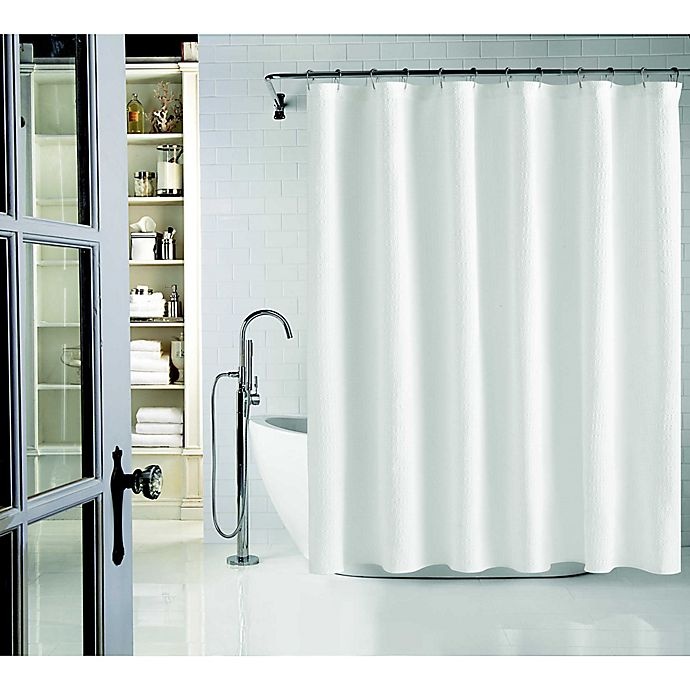 slide 1 of 5, Wamsutta Cotton Shower Curtain - White, 72 in x 84 in
