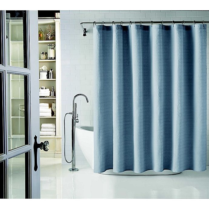 slide 1 of 5, Wamsutta Cotton Shower Curtain - Blue, 72 in x 72 in