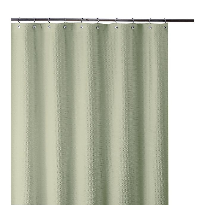 slide 4 of 6, Wamsutta Cotton Shower Curtain - Sage, 72 in x 72 in