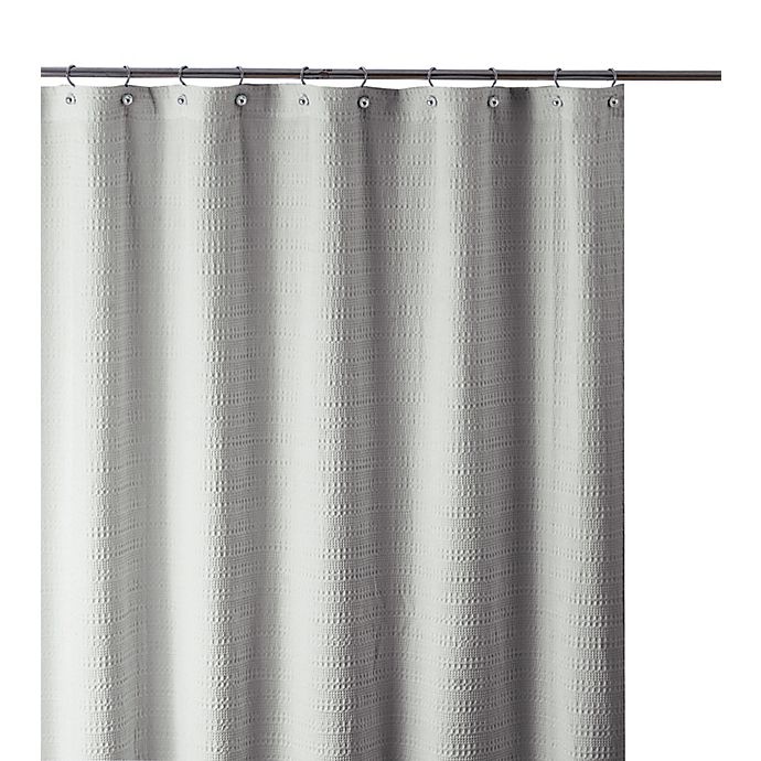 slide 5 of 5, Wamsutta Cotton Shower Curtain - Grey, 72 in x 84 in