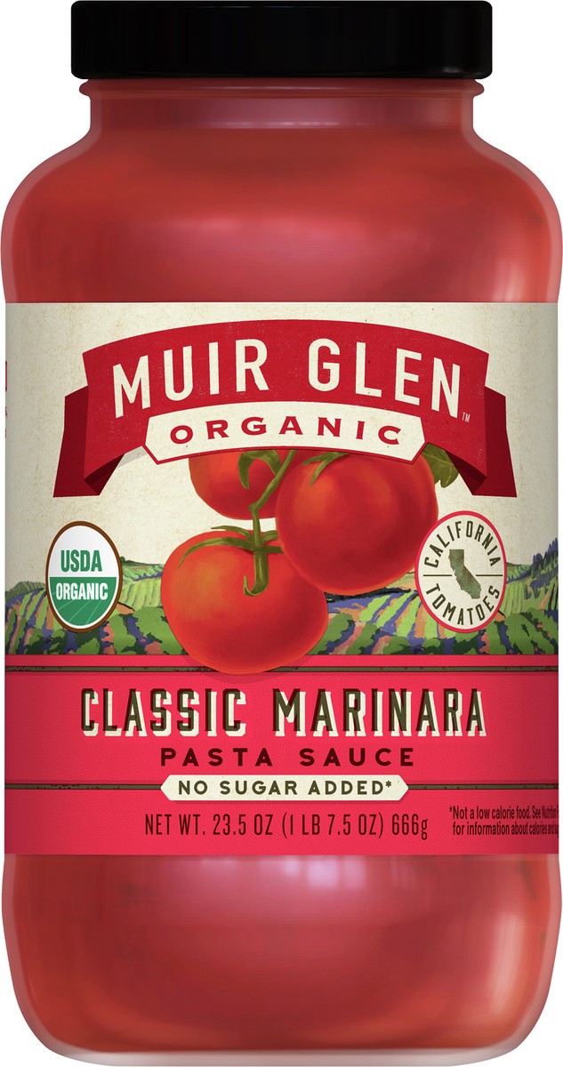 slide 7 of 8, Muir Glen Classic Marinara Pasta Sauce, No Sugar Added, 23.5 oz., 23.50 oz