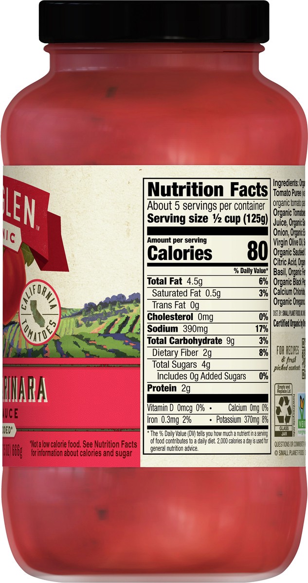 slide 8 of 8, Muir Glen Classic Marinara Pasta Sauce, No Sugar Added, 23.5 oz., 23.50 oz