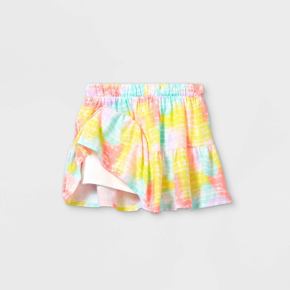 slide 2 of 2, Girls' Skorts - Cat & Jack Yellow/Orange M, 1 ct