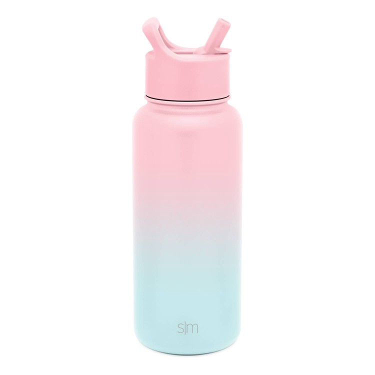 slide 1 of 1, Simple Modern 32oz Stainless Steel Summit Water Bottle with Straw Lid Sweet Taffy, 1 ct