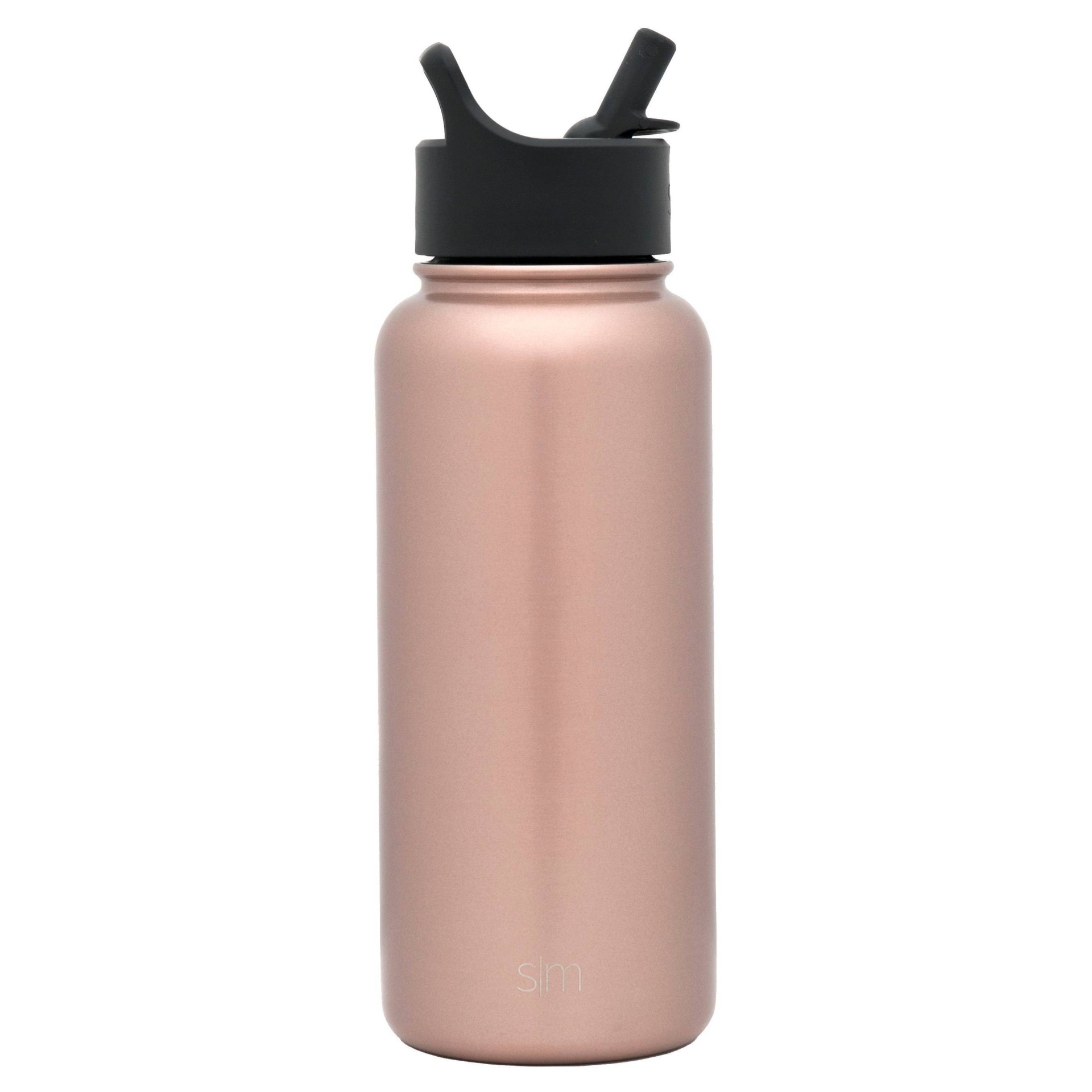 Simple Modern 32oz Stainless Steel Summit Water Bottle with Straw Lid Rose  Gold 1 ct